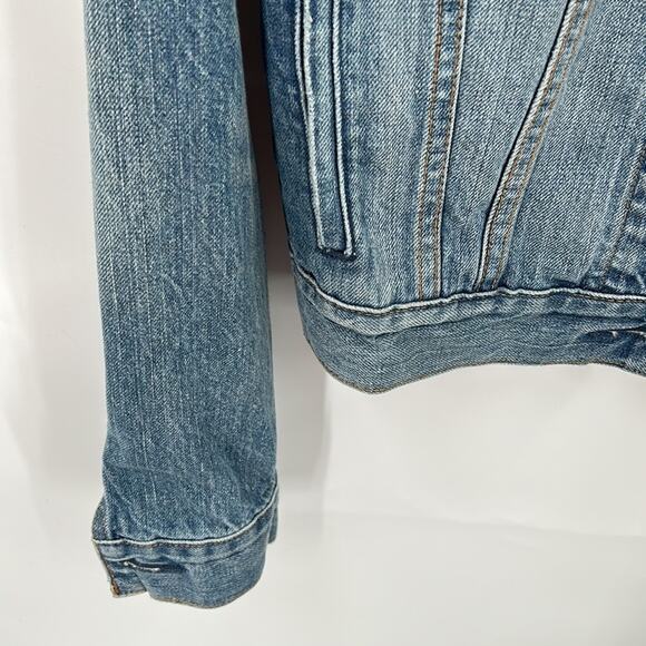 Levis Women's Blue Denim Original Trucker Jacket Size Small - Picture 4 of 16